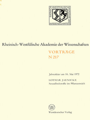 cover image of Sexuallockstoffe im Pflanzenreich